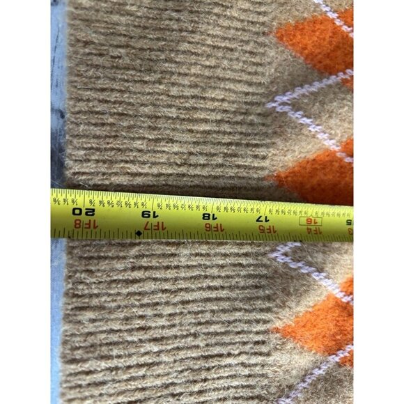 Zara Orange and Tan Argyle Sweater - Picture 8 of 10